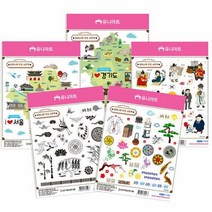 유니 교육용스티커 - 54142 교육스티커 교구스티커 학습스티커, 선택:전통문양 흑백
