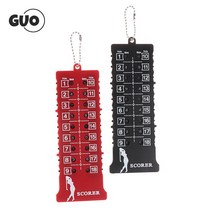 골프 스코어러 18 홀 스트로크 퍼트 스코어 카드 카운터 표시기 키 체인 포함 환경