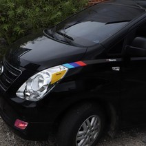 간지 그랜드 스타렉스 보닛 사이드 로고 퍼포먼스 랩핑 커버 외부 액세서리 튜닝 스티커 용품, B.타입