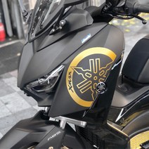 야마하 XMAX300 스티커 프론트 커버 데칼 골드 로고 영문 스티커, B타입-골드