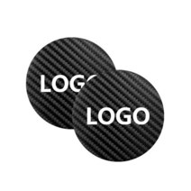 가죽 코스터 소음 방지 워터 컵 패드 쿠션 랜드로버용 레인지로버 이보크 벨라 디펜더 디스커버리 프리랜더용 2 개입, [05] 2pcs For Porsche