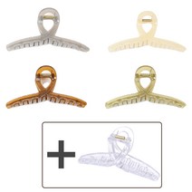 [4+1] 13cm 짱짱한 반투명 머리집게 헤어집게 묶음머리 악세사리 집게핀