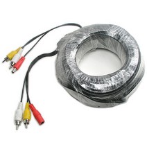 [Su∇] Coms CCTV 케이블 30m - 2RCA + DC 5.5 전원 검정색 CCVT카메라 감시 CCTV악세사리 CCTV부품 보안TV CCTV용품 φjF_ea, ∩본상품Ω