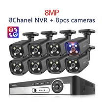무선홈캠 강아지홈캠 PTZ카메라 IP카메라 홈캠 펫캠 MISECU UHD POE 보안 시스템 야외 8MP 얼굴 감지 H265 CCTV 레코드 감시 보호 키트 8CH 4K P2P, 11.2T  8CH NVR AND 8PCS CAM