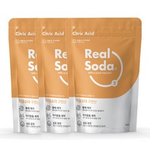 리얼소다 무수 구연산 프리미엄 3kg(1kg 3팩) 세탁 세정제 식용구연산 섬유유연제, 무수구연산 3kg(1kg 3팩)