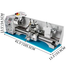 소형 탁상 미니 금속 선반 스핀들 1100W 38mm 척 125mm 기계, 02 110V