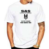 전기자전거 스페셜라이즈드 남성용 코튼 티셔츠 쿨 탑 영국 SAS 특별 항공 서비스 육군 밀리터리 베테랑 저렴한 스트리트웨어 145409, S, Men white