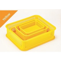 유아이원 다용도 수납바구니 1박스, Yellow