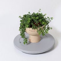 꽃꽂이 분갈이 360도 플라스틱 회전판 28cm 그레이