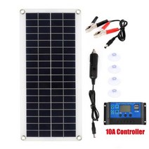 태양광패널 자동차 요트 RV 보트 휴대폰 배터리 충전용 300W 태양 전지 패널 키트 1060a 컨트롤러가 있는 12V USB 완전한, with 10A Controller