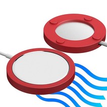 Quarble Mag Safe 충전기와 호환되는 Mag Cooling Design 완전 보호 실리콘 스킨 케이스-1팩(레드), Red