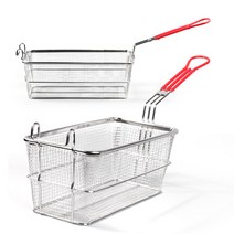 가벼운 튀김바스켓 업소용 스텐 치킨 감자튀김 후라이드 튀김망 튀김기 바구니, 가벼운 튀김바스켓 (대형)