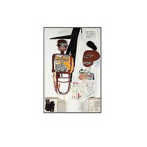 Jean-Michel Basquiat 장 미쉘 바스키아 작품 / 호텔 카페 거실에 걸면 좋은 캔버스 그림액자 06, 화이트