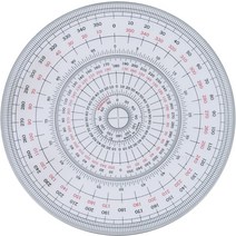 우치다 360도 각도기 전원분도기 18cm, 1개