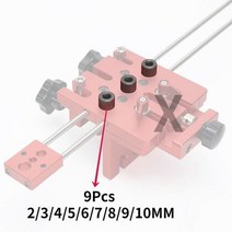 3 In 1 Dowel Jig 목공 홀 드릴 펀치 포지셔너 가이드 로케이터 지그 목공 시스템 키트 가구 빠른 연결, 03 9Pcs