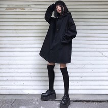 2022 새로운 윈드 브레이커 여성용 일본식 인 스트리트 레트로 야마모토 다크 윈드 후드 롱 남성용 및 여성용 재킷 트렌드