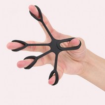 손가락 운동 핸드요가 실리콘 손가락 악력기, 06 블랙
