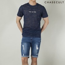 체이스컬트 남성 번아웃 반팔 티셔츠-JCRK5830E04