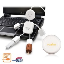 333 PC방 호텔 모텔 멀티콘센트 노트북 맥북 멀티USB 4포트 허브 C타입, 휴맨 디자인 USB 멀티 4포트