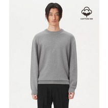 COSTUME O’CLOCK [코튼100]소프트 코튼 크루넥 니트 그레이 COOSKT008GRAY SOFT COTTON CREW NECK KNIT GRAY