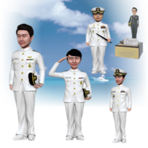 해군정복 캐릭터타입 풀 패키지 구성 아바타피규어 군인피규어 전역패 감사패 기념패 정년 퇴직기념 승진 전출기념 근속기념, AP-777, 금판명판, 박격포