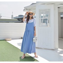 에브리나나 / 찰랑쿨 멜빵끈원피스 (티셔츠set)