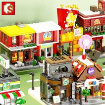 셈보블럭 미니건물 거리상점 블럭놀이 유치원선물, 편의점