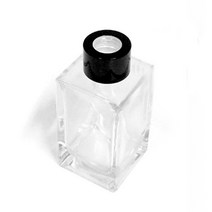 톨 사각 디퓨저 투명 용기 120ml (캡 포함) DIY 공병 유리 화병, 실버캡