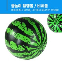 수박공 축구공 탱탱볼 비치발리볼 물놀이용품/ 침이달린 에어펌프로 공기주입하는 실감나는 수박모양공 비치볼, 야자수