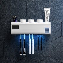 Smart UV Electric Sterilizing Toothbrush Sterilizer Wall Mounted Brushing Cup Mouthwash Shelf Wholes