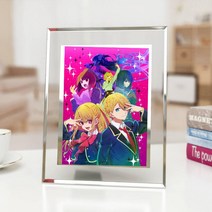 최애의아이 크리스탈 유리 액자 사진, I