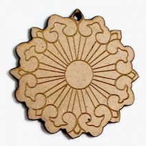 기타 전통문양나무팬던트[태양-1개], 단품