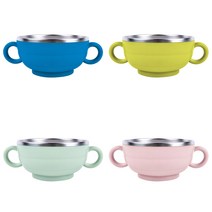 홈앤키즈 릴팡 티어제로 항균 식기세척용 튜브 스텐 양수 대접 스텐대접 양수볼 유아 밥그릇 국그릇, 티어제로 대접_미스틱핑크, 1개