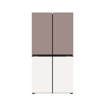 [색상선택형] LG전자 오브제 컬렉션 디오스 양문형 냉장고 메탈 T873MKE111 870L 방문설치, 오브제컬렉션 클레이 핑크   베이지