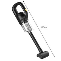 Handheld Wireless Smart Vacuum Cleaner Cordless Interior Accessories Usage for Car Home Office Clean, [02] Black