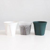 마이플랜트 차이 슬릿화분, 21호, 화분+받침세트(화이트)