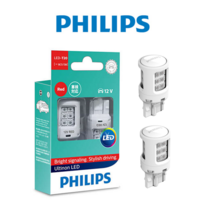 하이퍼포먼스 (PHILIPS) 필립스 울티논 T20 더블 전구 LED브레이크등 미등 레드색상 차량용 12V, 2개 - 1세트