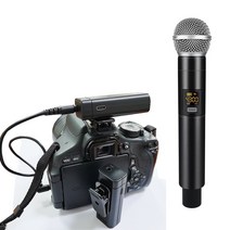 마이크 무선 핸드 헬드 마이크 인터뷰 스튜디오 녹음 장비 휴대폰 DSLR 카메라 라이브 레코딩용 164 피트, 한개옵션0