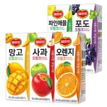 델몬트 드링크팩 5가지 190ml 16팩 오렌지 사과 망고 포도 파인애플, 포도 190ml x 16팩