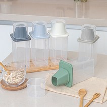 이지앤프리 클린킵 잡곡통 냉장고정리용기 870ml 5종 세트, 화이트, 그린, 우드 그레이, 오션그레이, 블루