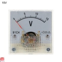 91C4 DC 전압계 아날로그 패널 기계식 포인터 유형 3/5/10/15/20/30/50/100/150/250V 83XA, 15V