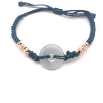 옥팔찌 불교팔찌 오팔 염주 천연원석 버마 옥 로프 팔찌 매력 여성 손 뜨개질 평화 버클 꽃 쥬얼리 오리지널 수제 체인