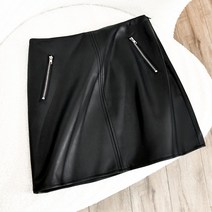 출근룩 프리한 사이즈 트임 치마 짧은 캐주얼 데이트 블랙 여행 예쁜핏 앞지퍼 스커트