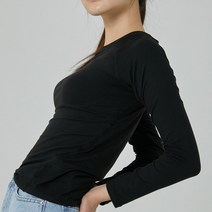 마른파이브 여성 에어터치 긴팔 노브라 티셔츠