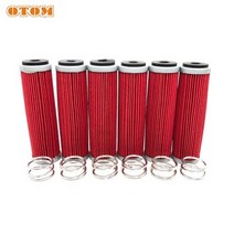 오토바이엔진 오일필터 엔진오일필터 OTOM 24 오일 필터 전송 연료 ZONGSHEN NC250 NC450 RX3 KAYO Motoland BSE 먼지 자전거 엔진 부품, 6 Pcs