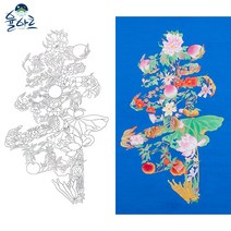 수문자도 1 민화 도안 본그림 민화그리기 공모전 취미 원데이클래스 수업자료 컬러링 민화본, 고급 닥순지, A1