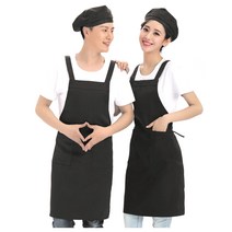 뷰티앤펫 여름 앞치마 방수 프리 사이즈 애견 미용 미용실 카페 요식업 작업용 네일샵, 검정