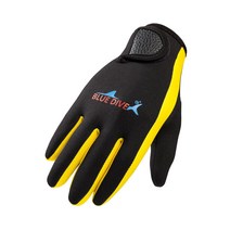 내마모성 미끄럼 방지 장갑은 스노클링 장갑 겨울 수영 장갑 잠수 장갑 수중 작업에 적합하다, 옐로우