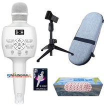 금영 KY-K300 뮤즐2 블루투스무선마이크형 휴대용 차량용 가정용노래방 12W 파우치/스텐드/템버린/마이크커버100매, KY-K300/기본사은품