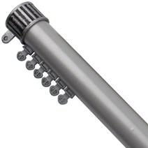 준앤컴퍼니 35mm 일반캡 커튼봉레일 8호 130~240cm, 실버, 1개